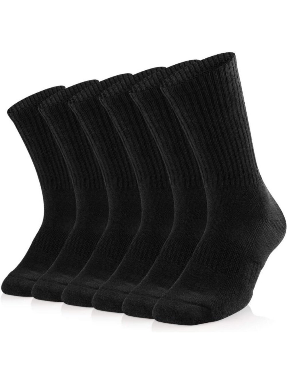Cushioned Crew Athletic Socks for Men & Women | Moisture-Wicking, Odor Control